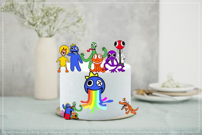 Arquivo de Corte Topo de Bolo - Rainbow Friends