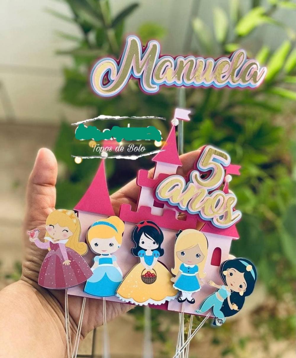 Arquivo de Corte Topo de Bolo -  Princesas Disney