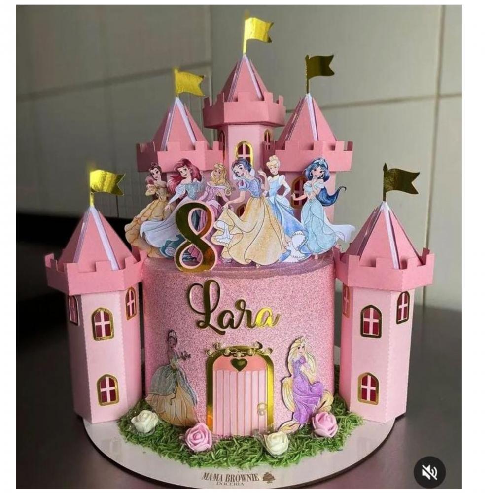 Arquivo de Corte Topo de Bolo -  Princesas Disney