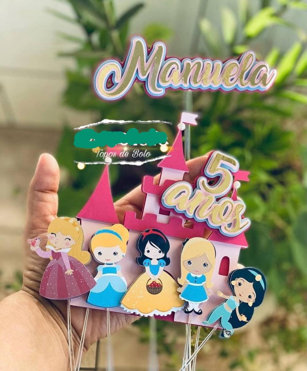 Arquivo de Corte Topo de Bolo -  Princesas Disney