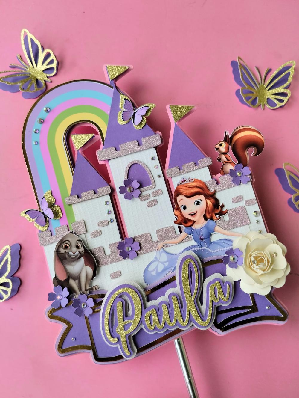 Arquivo de Corte Topo de Bolo - Princesa Sofia