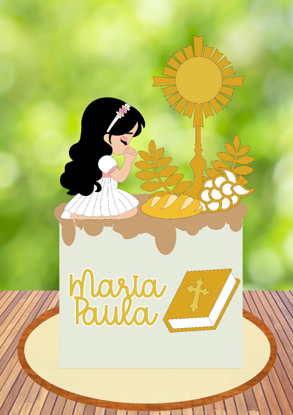 Arquivo de Corte Topo de Bolo -   Primeira Comunhão