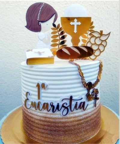 Arquivo de Corte Topo de Bolo -   Primeira Comunhão