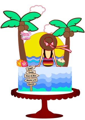 Arquivo de Corte Topo de Bolo -   Praia