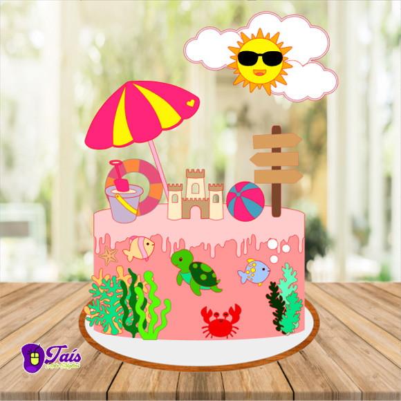 Arquivo de Corte Topo de Bolo -   Praia