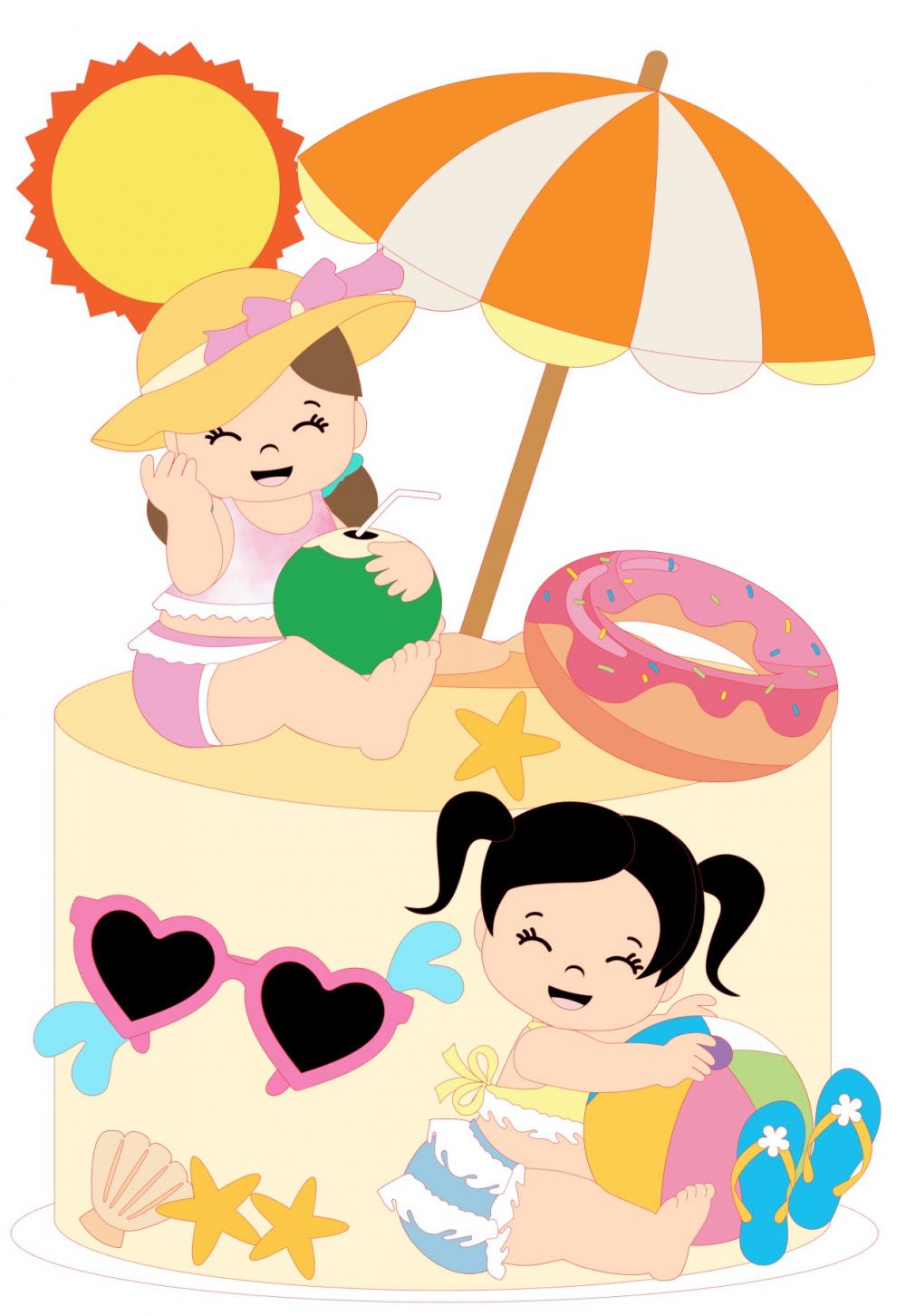 Arquivo de Corte Topo de Bolo -   Praia