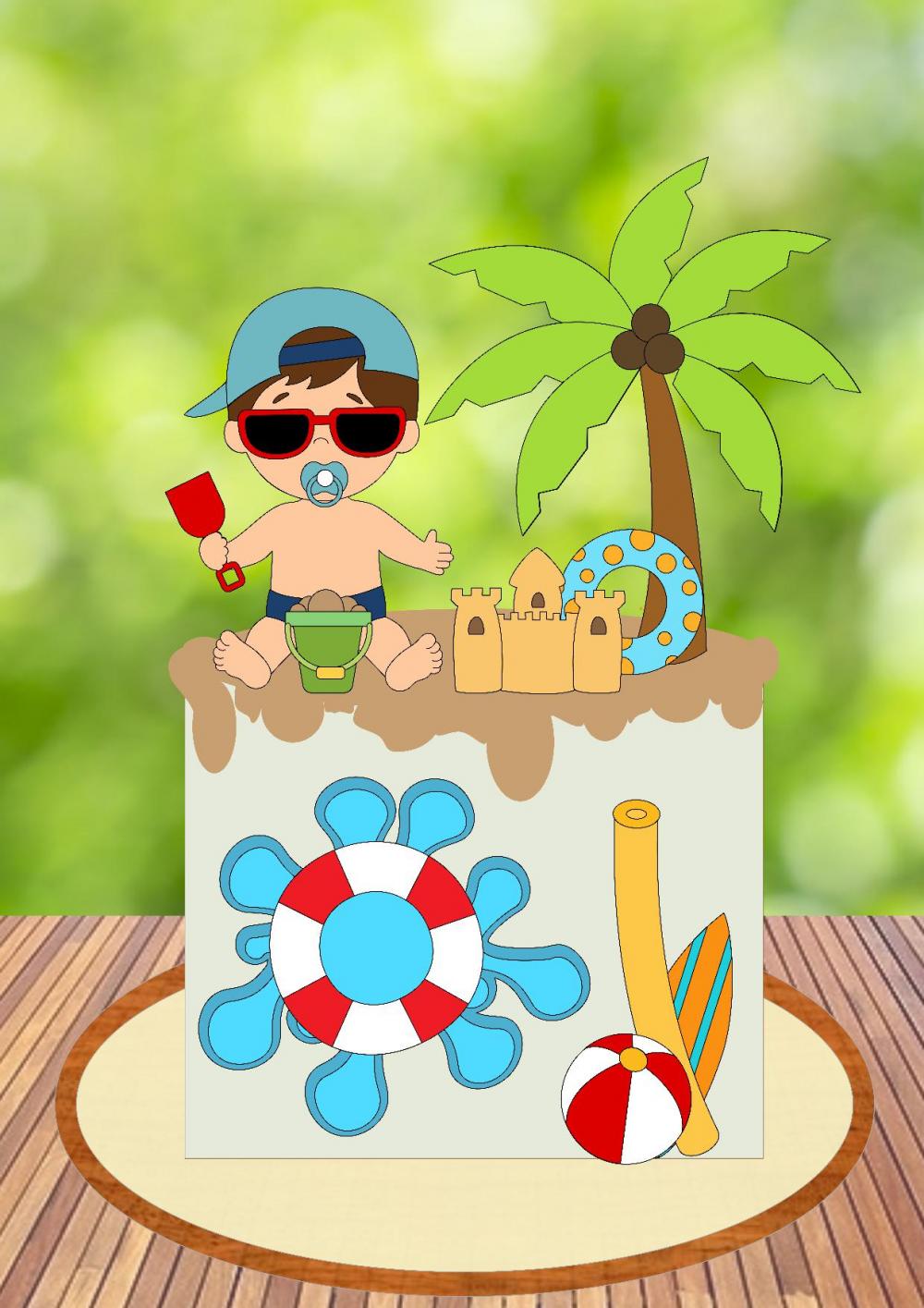 Arquivo de Corte Topo de Bolo -   Praia