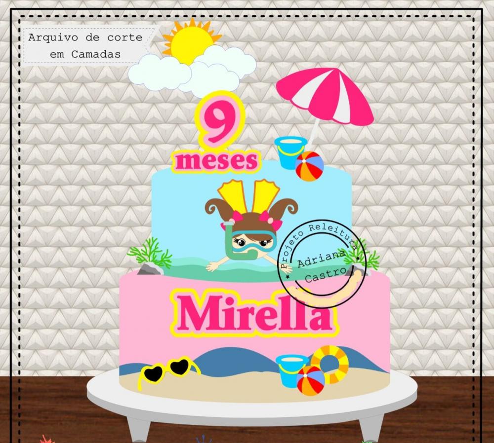 Arquivo de Corte Topo de Bolo -   Praia