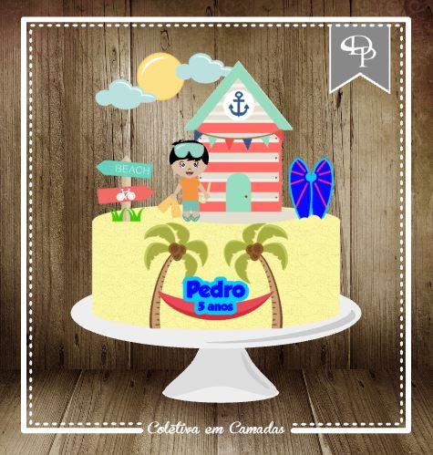 Arquivo de Corte Topo de Bolo -   Praia