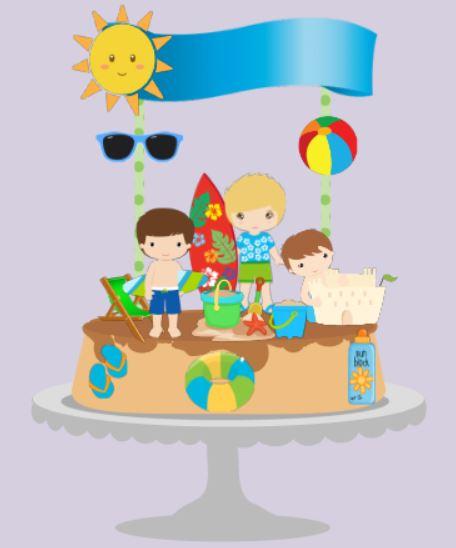 Arquivo de Corte Topo de Bolo -   Praia