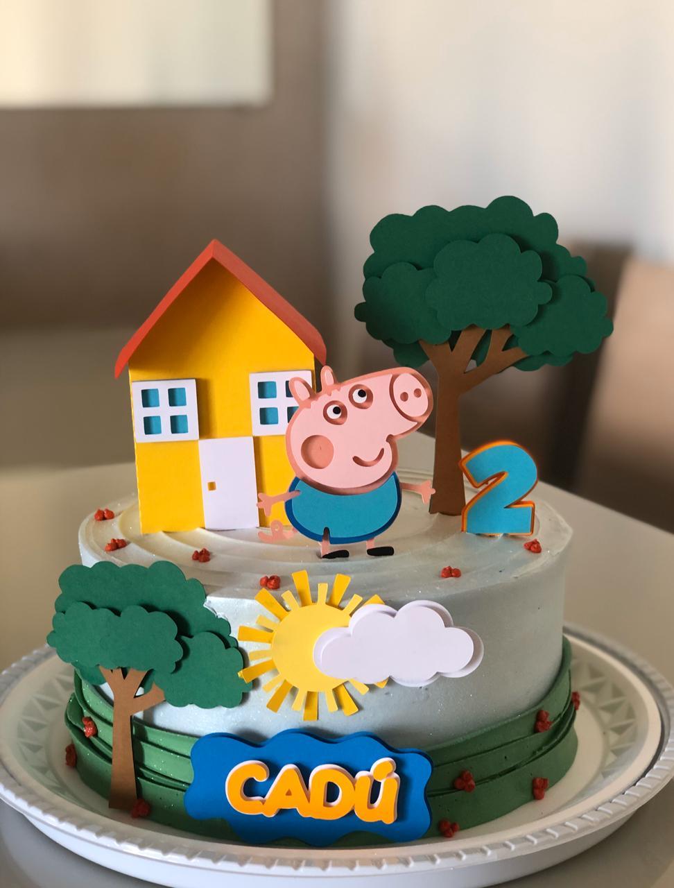 Arquivo de Corte Topo de Bolo -  Porquinha