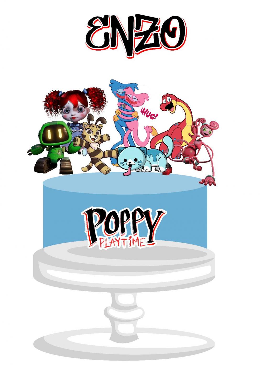 Arquivo de Corte Topo de Bolo -  Poppy Playtime