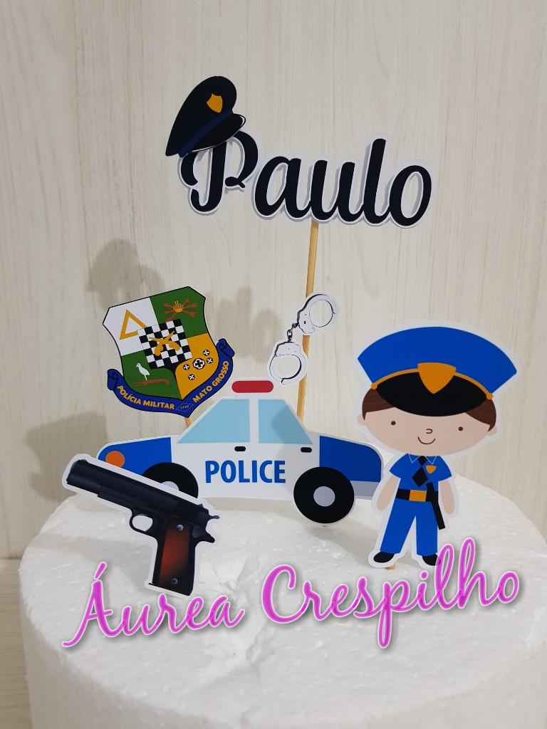 Arquivo de Corte Topo de Bolo -  Policia