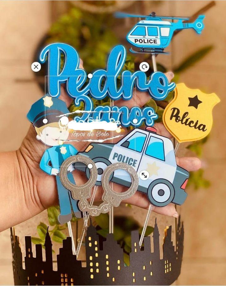 Arquivo de Corte Topo de Bolo -  Policia