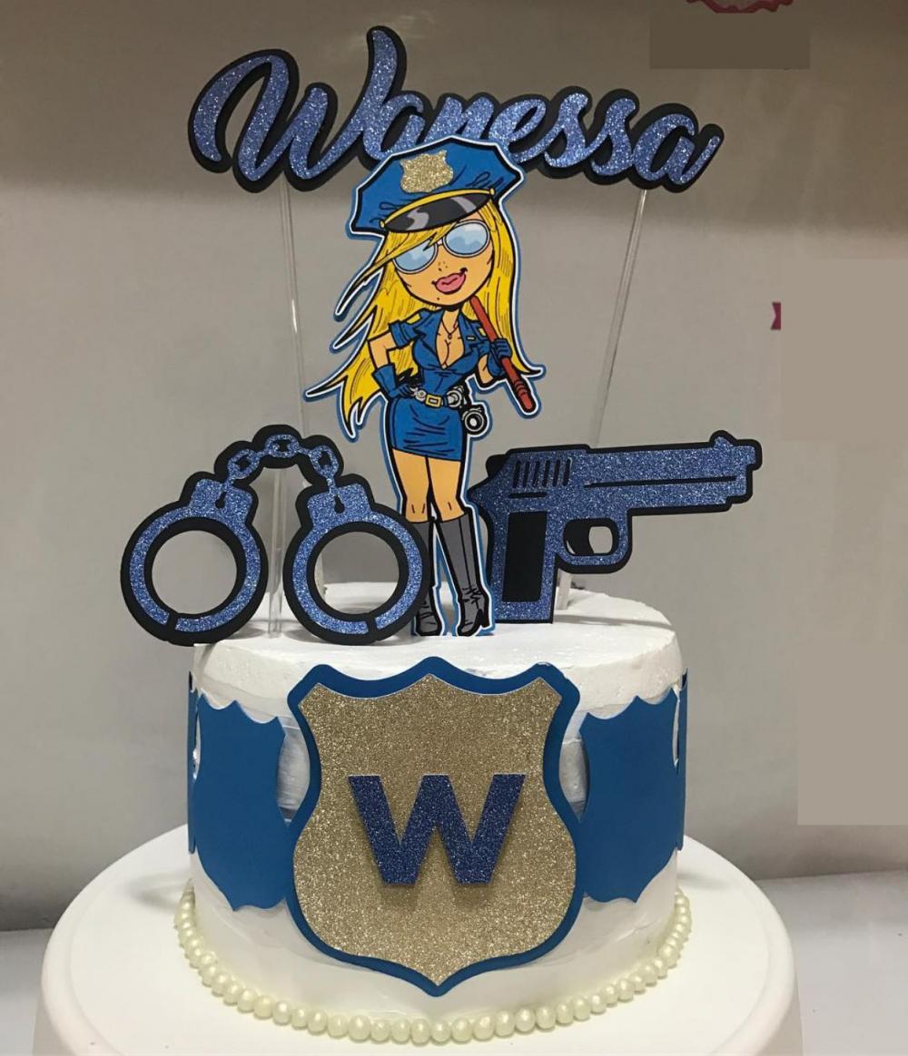 Arquivo de Corte Topo de Bolo -  Policia