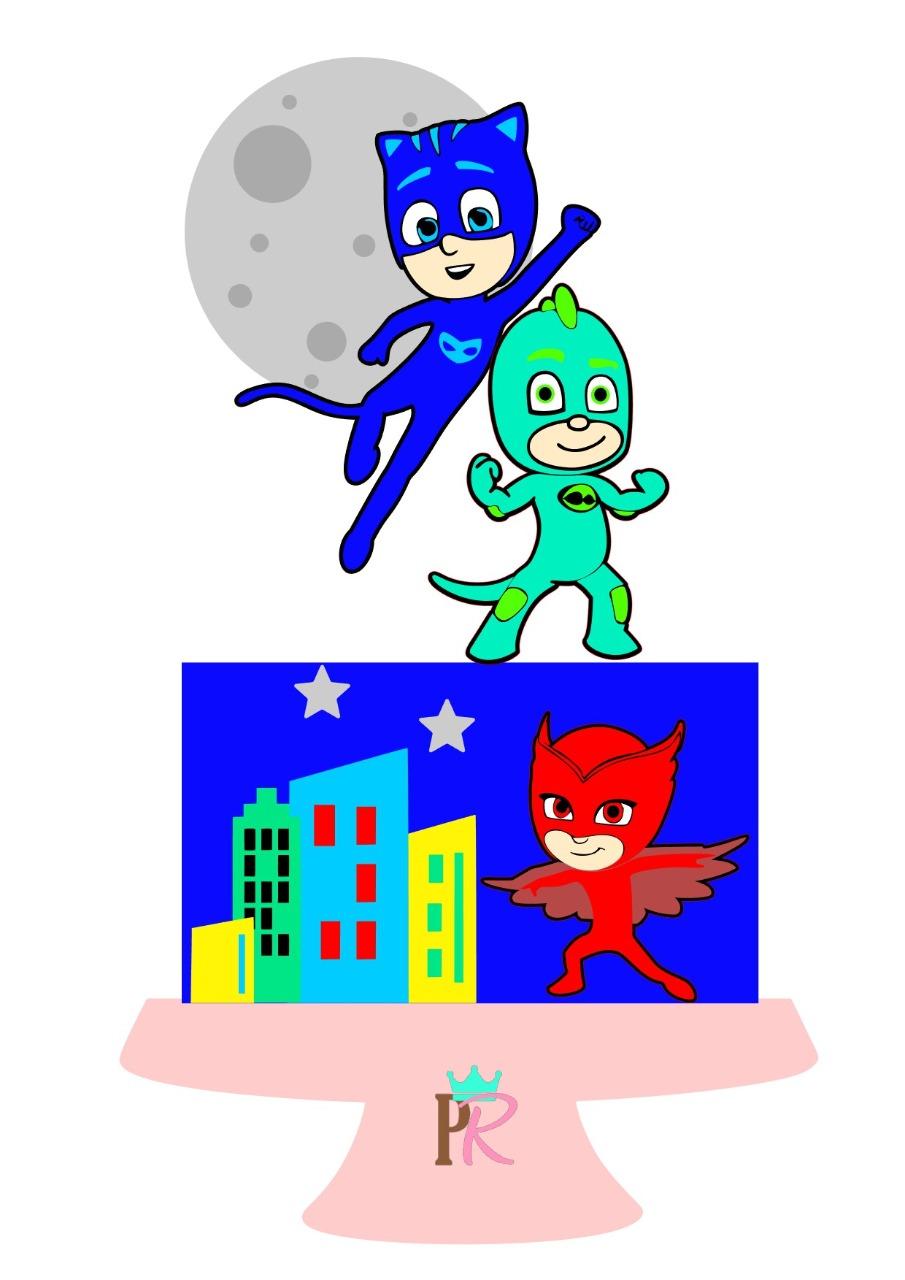 Arquivo de Corte Topo de Bolo  - Pj Mask