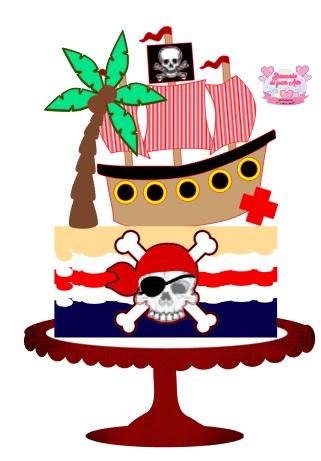 Arquivo de Corte Topo de Bolo  - Piratas