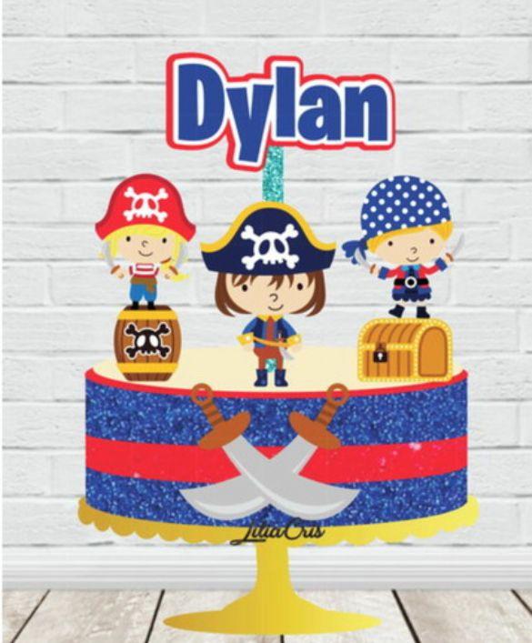 Arquivo de Corte Topo de Bolo  - Piratas