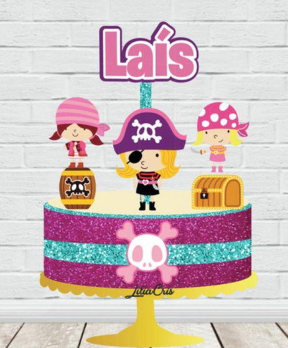 Arquivo de Corte Topo de Bolo  - Piratas