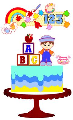 Arquivo de Corte Topo de Bolo  - Pintando 0 7