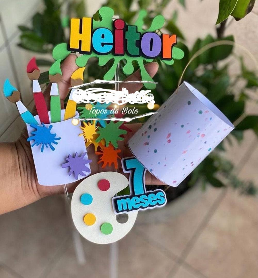 Arquivo de Corte Topo de Bolo  - Pintando 0 7