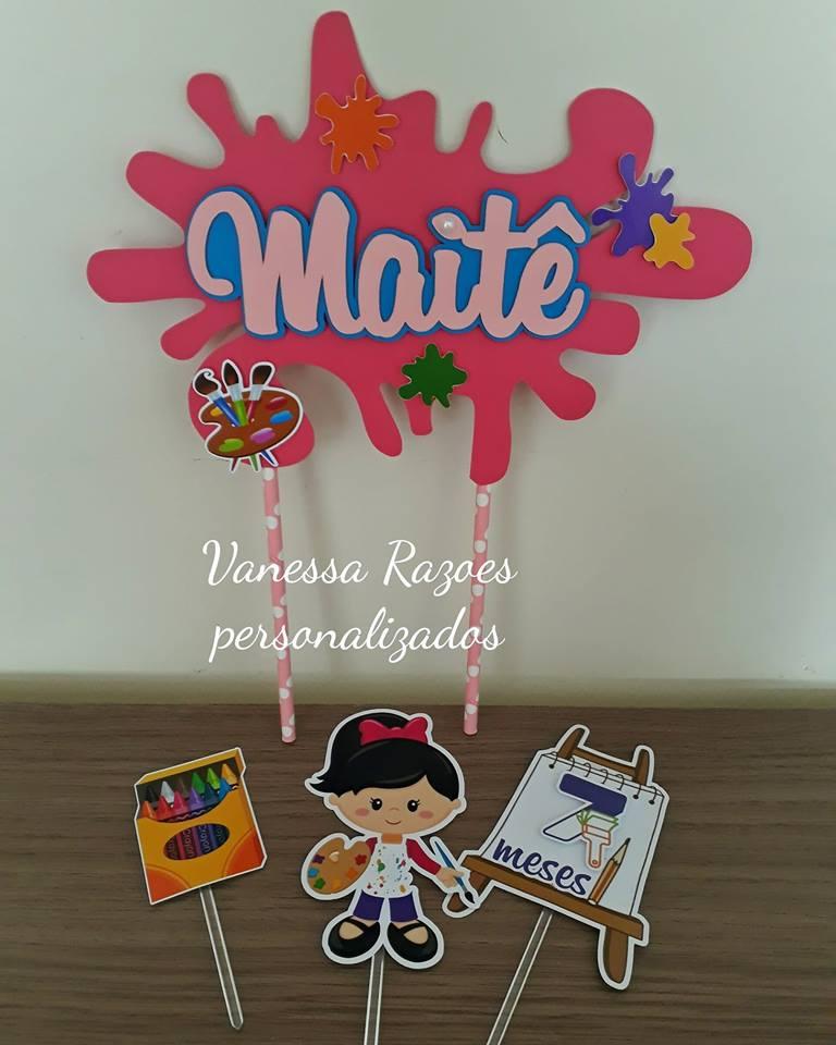 Arquivo de Corte Topo de Bolo  - Pintando 0 7