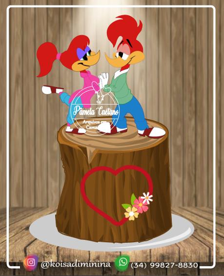 Arquivo de Corte Topo de Bolo  - Pica Pau