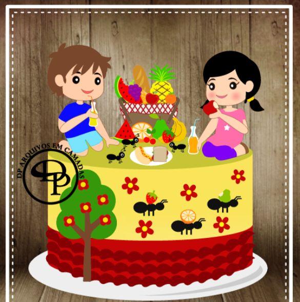 Arquivo de Corte Topo de Bolo  - Pic Nic