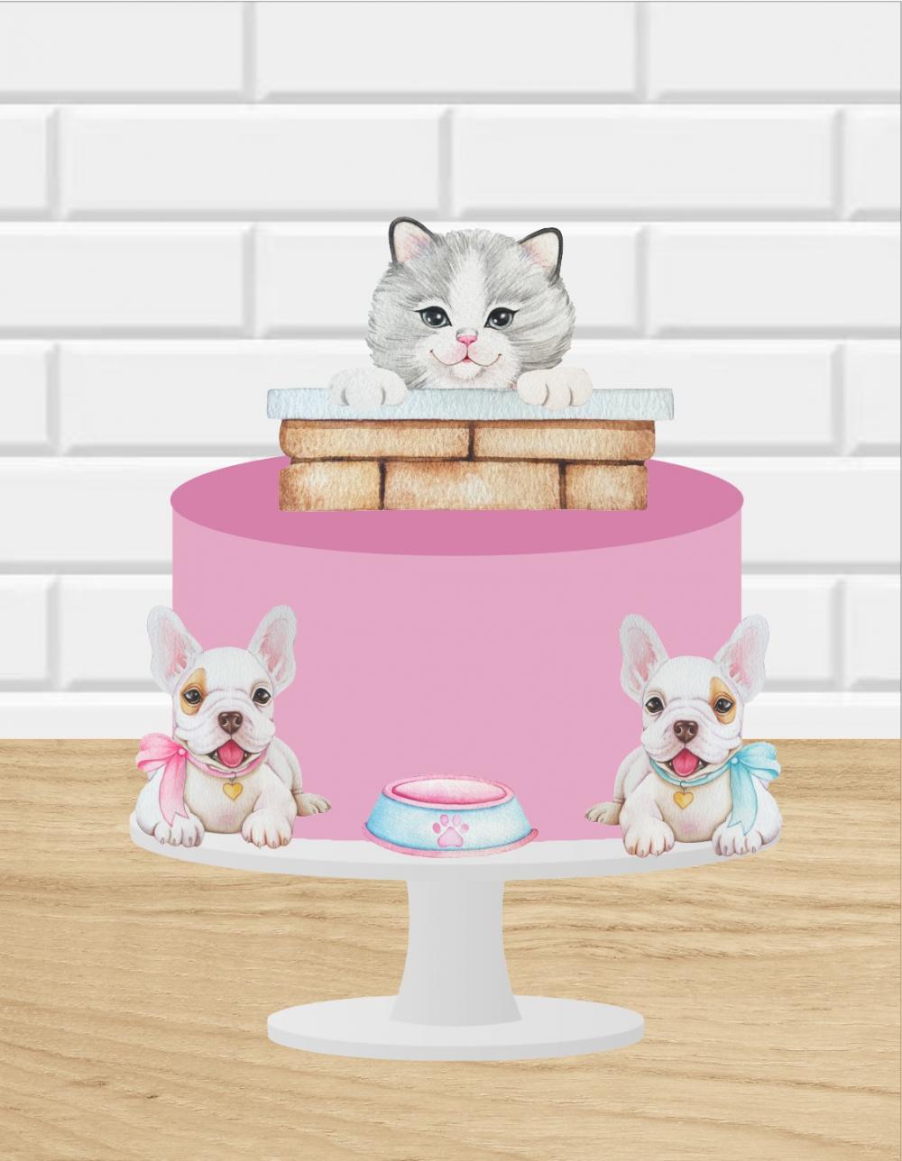 Arquivo de Corte Topo de Bolo  - Pets