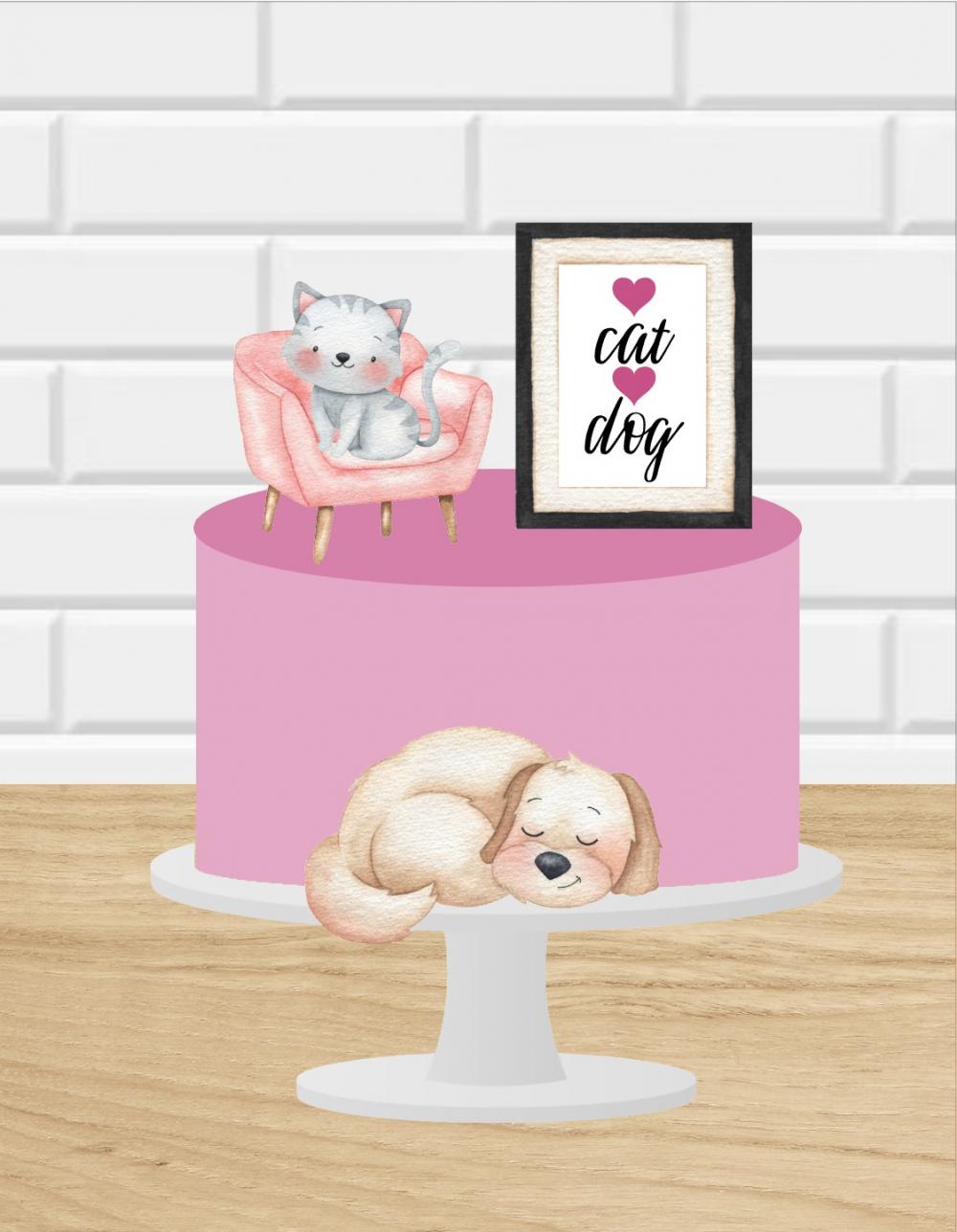 Arquivo de Corte Topo de Bolo  - Pets