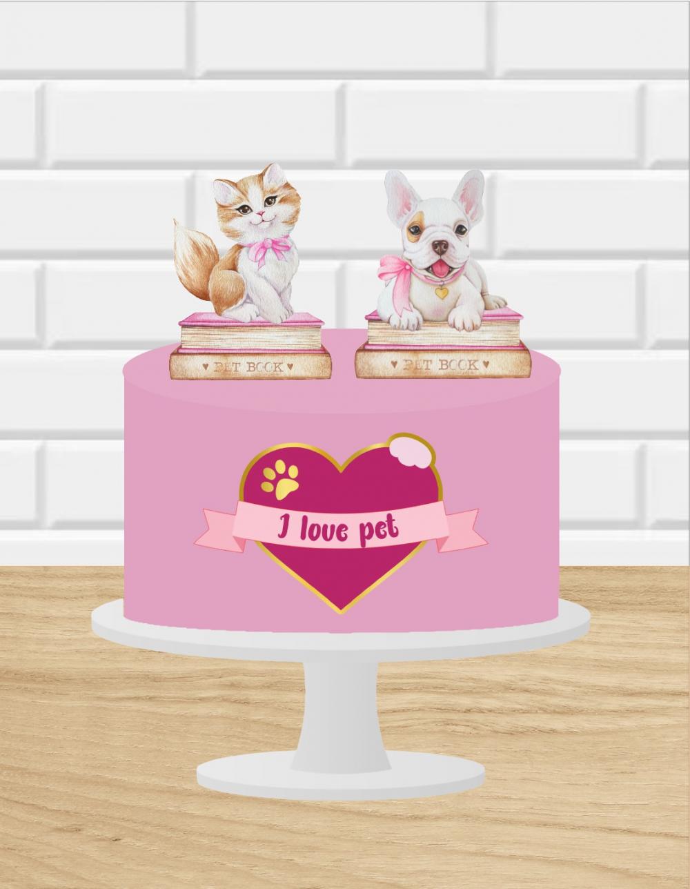 Arquivo de Corte Topo de Bolo  - Pets