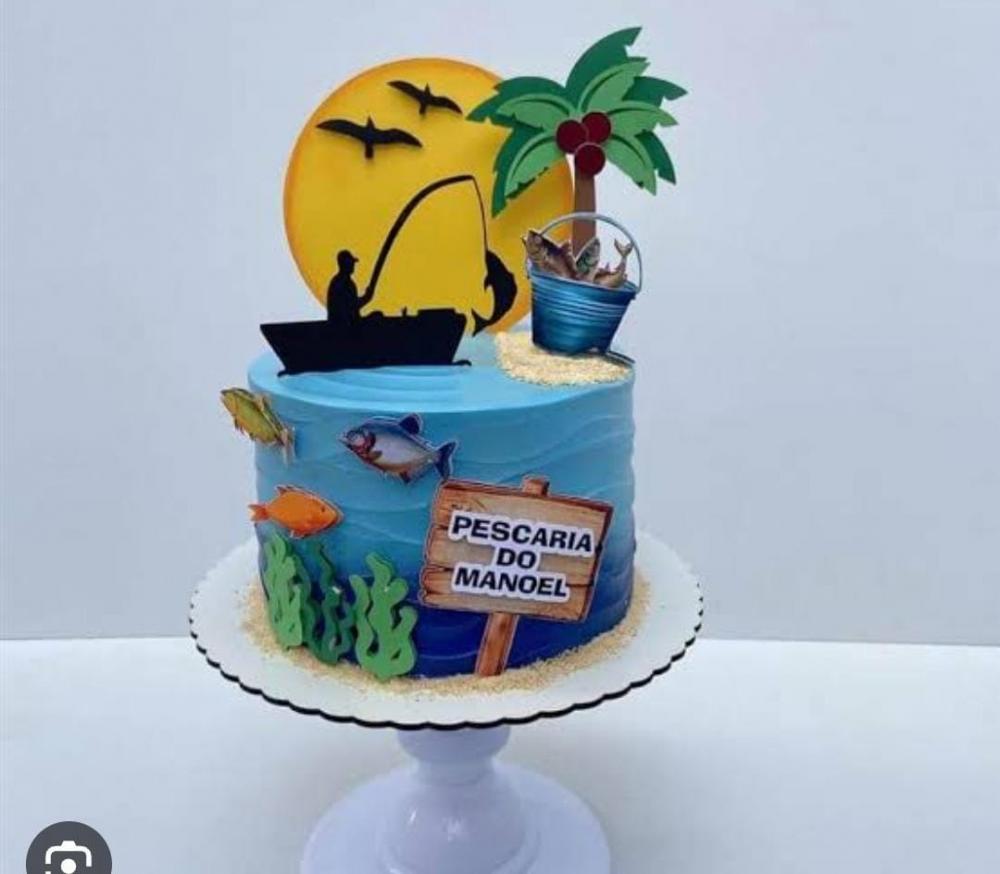 Arquivo de Corte Topo de Bolo  - Pescaria