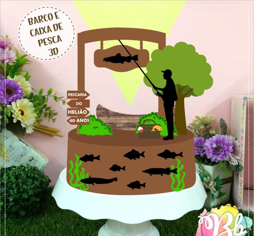 Arquivo de Corte Topo de Bolo  - Pescaria