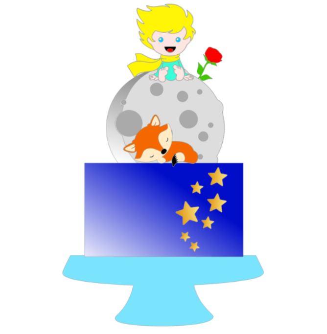 Arquivo de Corte Topo de Bolo  - . Pequeno Príncipe