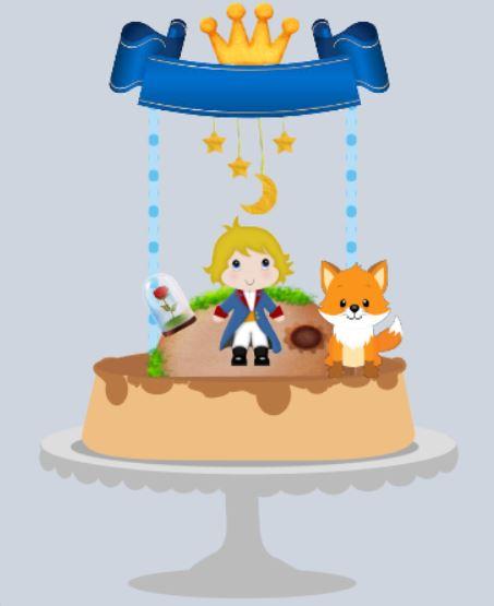 Arquivo de Corte Topo de Bolo  - . Pequeno Príncipe