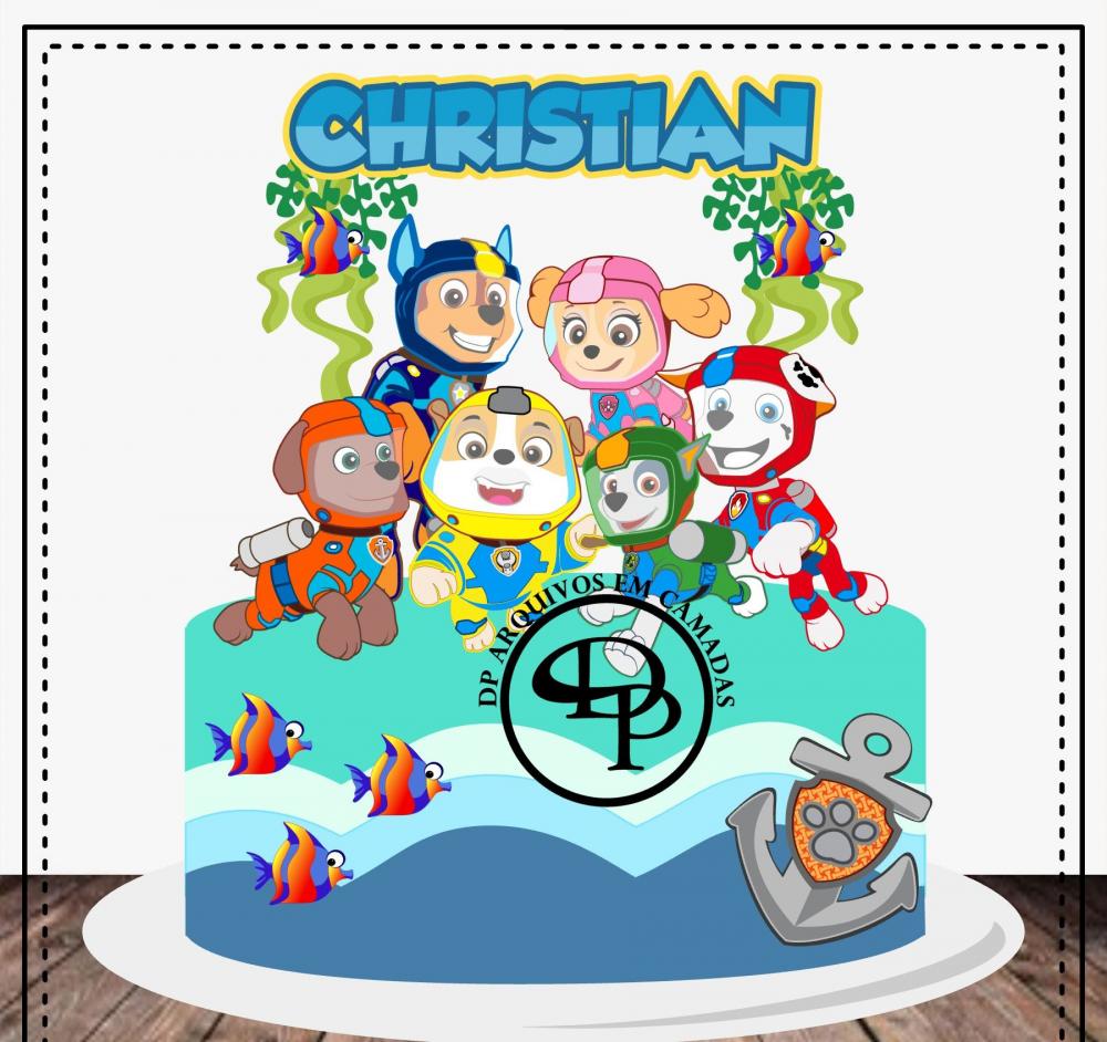 Arquivo de Corte Topo de Bolo  - Patrulha Canina