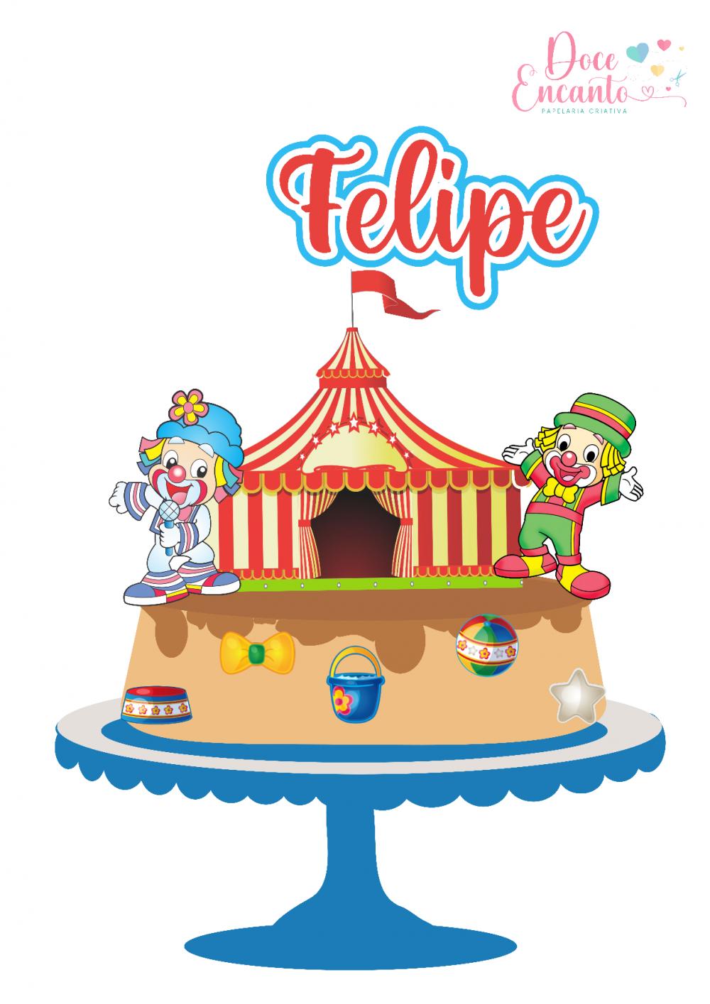 Arquivo de Corte Topo de Bolo  - Patati Patatá