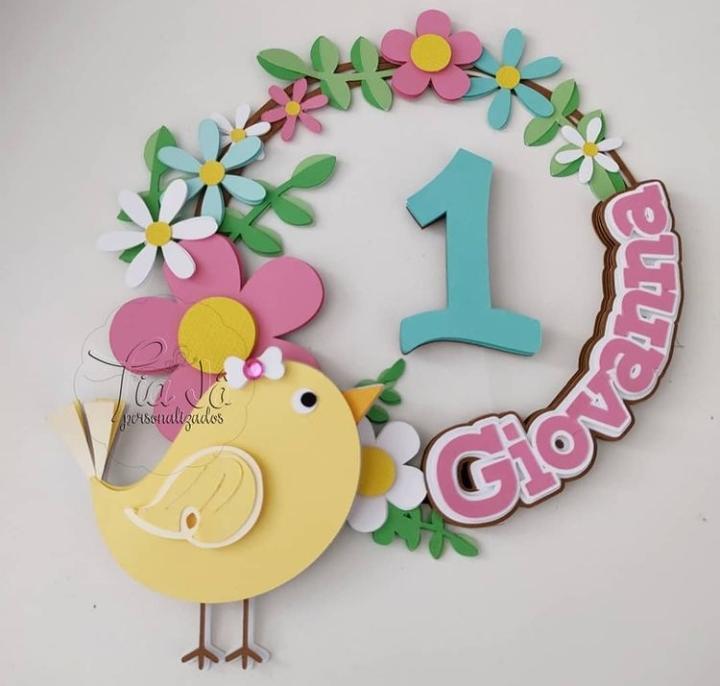 Arquivo de Corte Topo de Bolo  - Passarinhos Aves