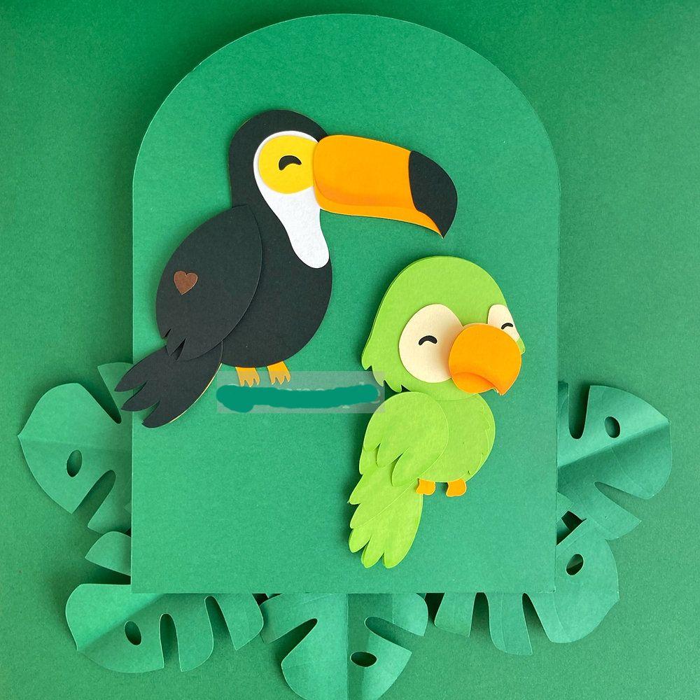 Arquivo de Corte Topo de Bolo  - Passarinhos Aves