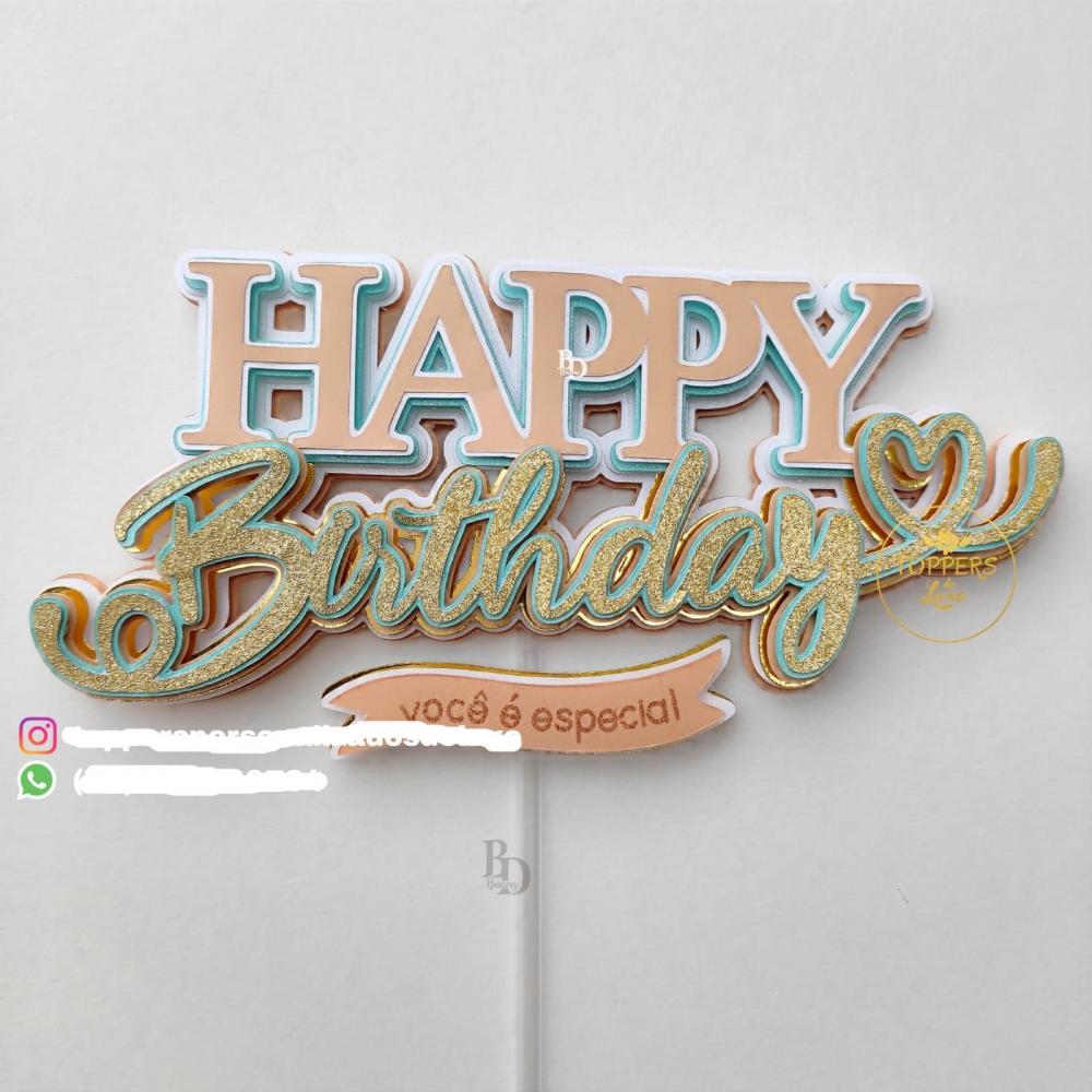 Arquivo de Corte Topo de Bolo  - Parabéns