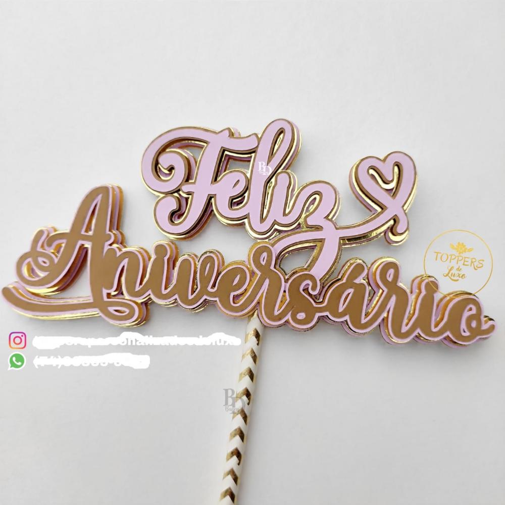 Arquivo de Corte Topo de Bolo  - Parabéns