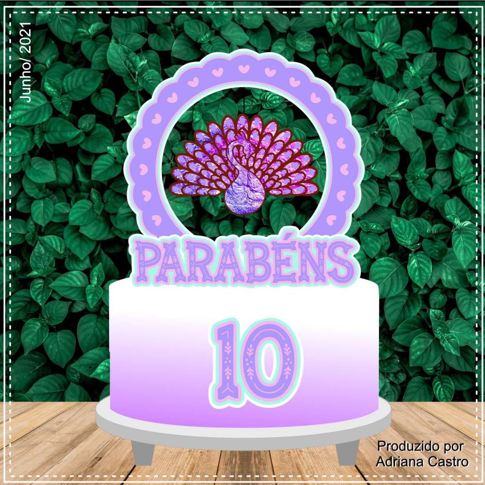 Arquivo de Corte Topo de Bolo  - Parabéns