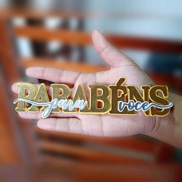 Arquivo de Corte Topo de Bolo  - Parabéns