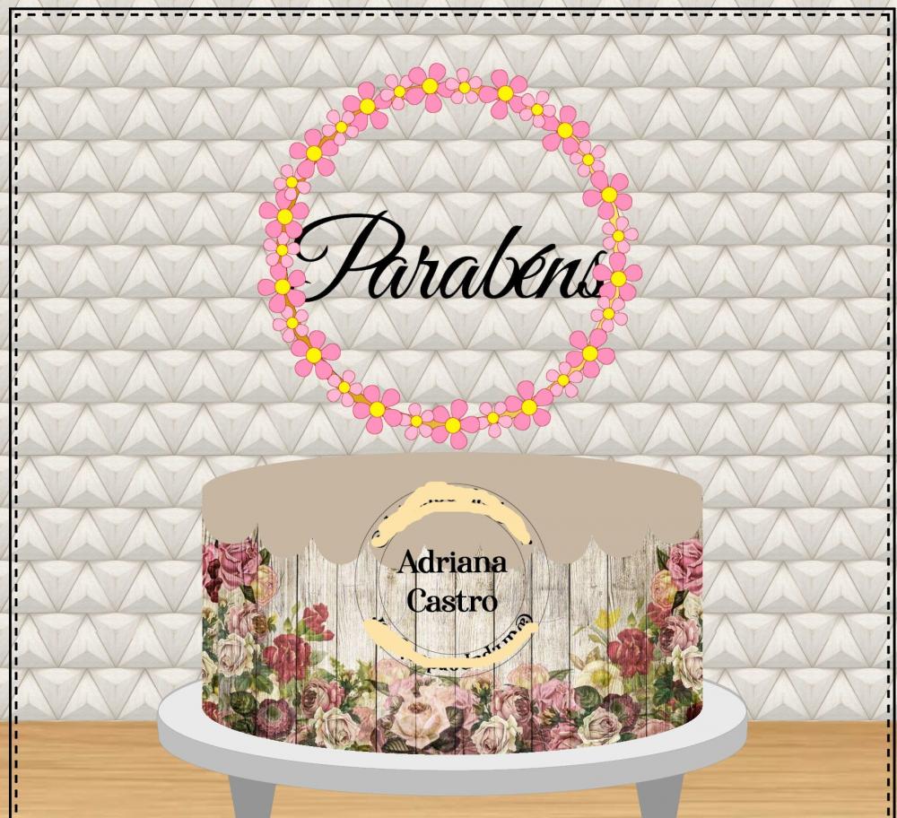 Arquivo de Corte Topo de Bolo  - Parabéns