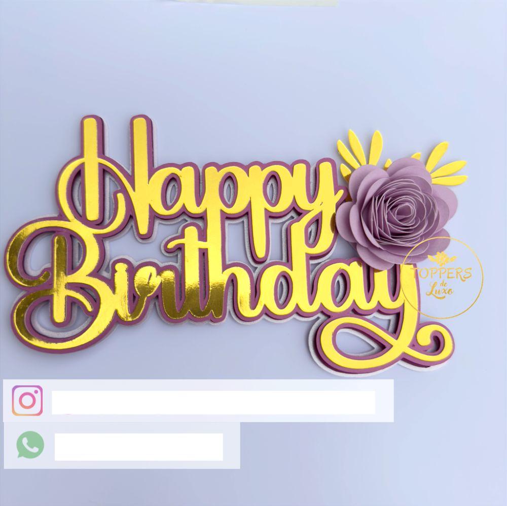 Arquivo de Corte Topo de Bolo  - Parabéns