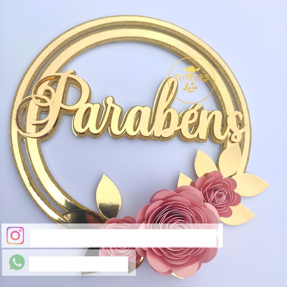 Arquivo de Corte Topo de Bolo  - Parabéns