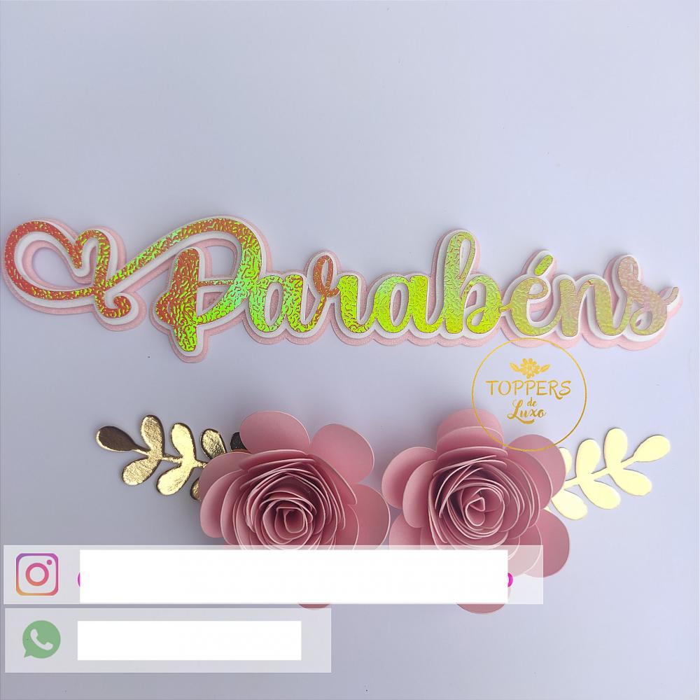 Arquivo de Corte Topo de Bolo  - Parabéns