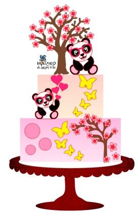 Arquivo de Corte Topo de Bolo  - Panda