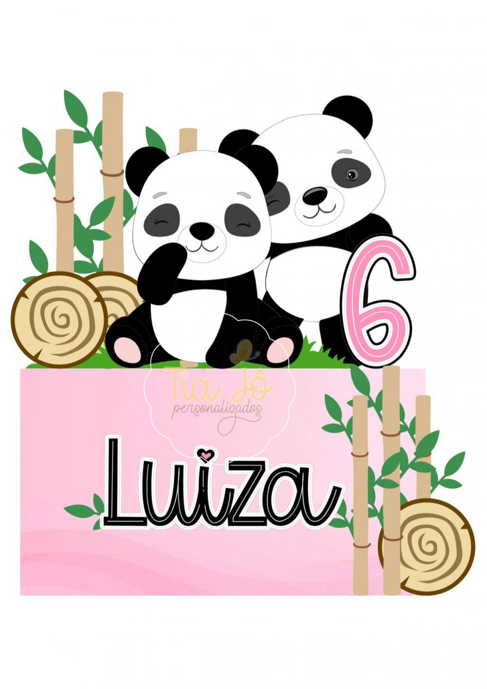 Arquivo de Corte Topo de Bolo  - Panda