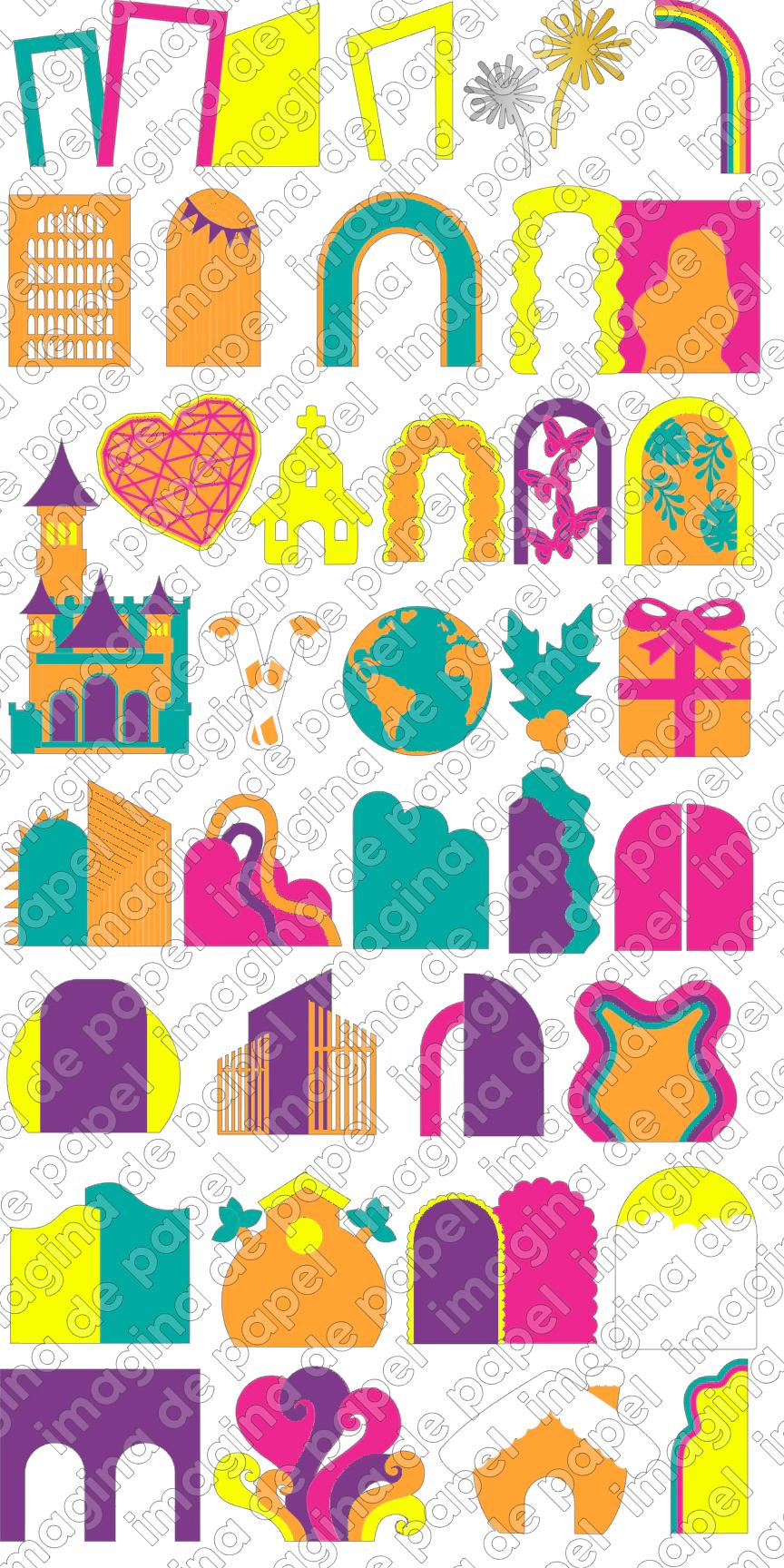 Arquivo de Corte Topo de Bolo  - Painéis